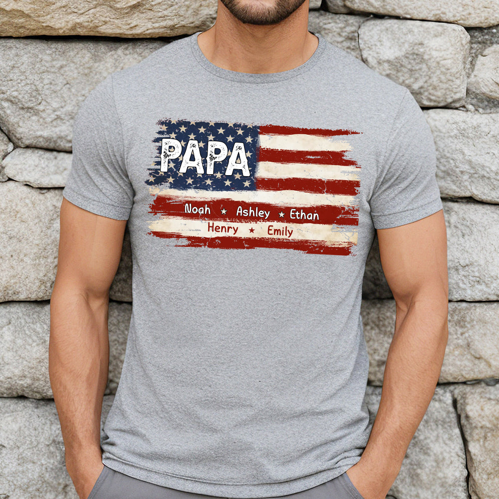 Dad's Life 4th Of July - Personalized Father T-shirt