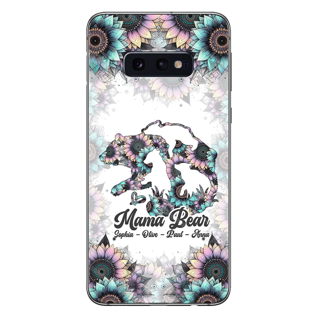 Mama Bear - Personalized Mother Clear Phone Case