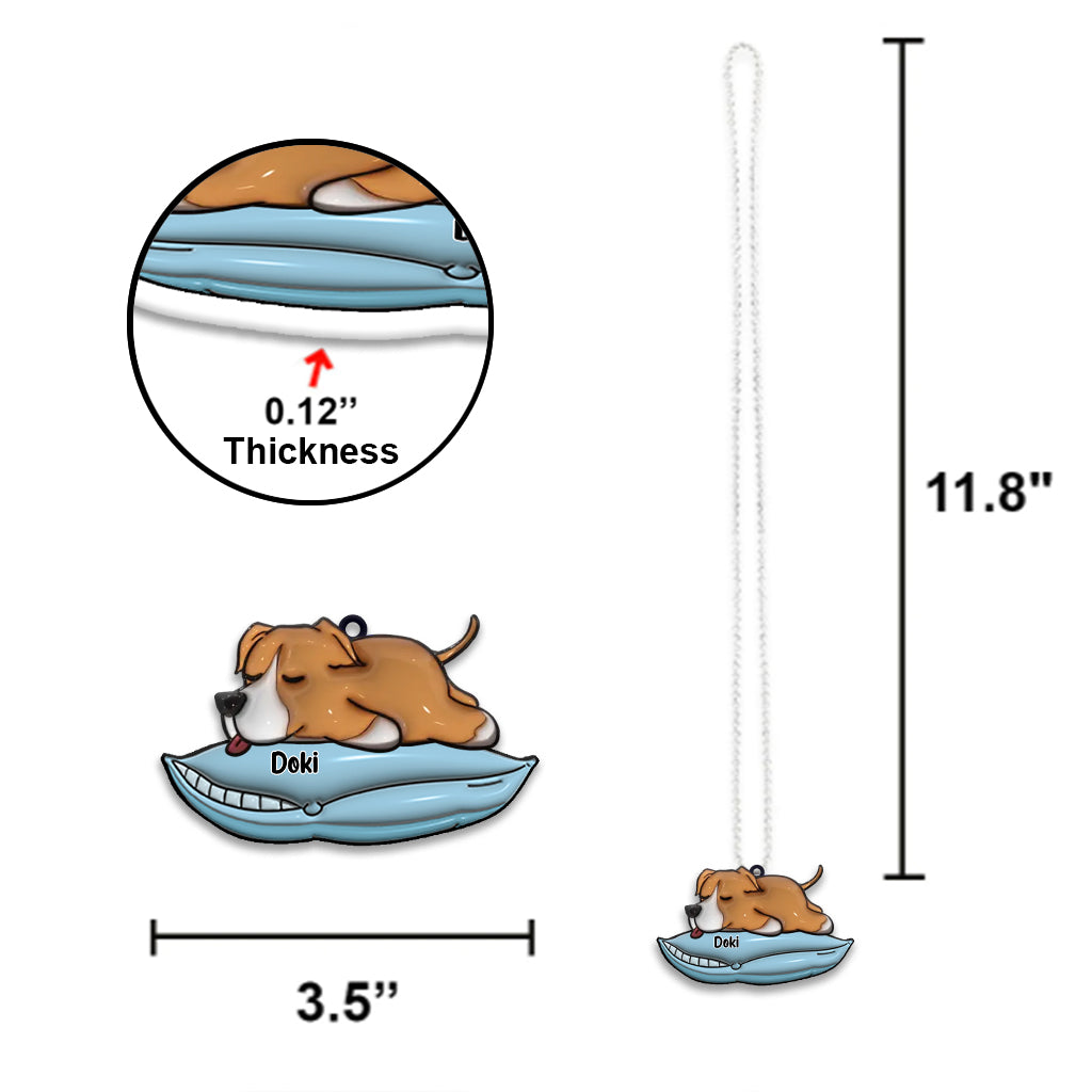 I Love My Dogs - Personalized Dog Car Ornament