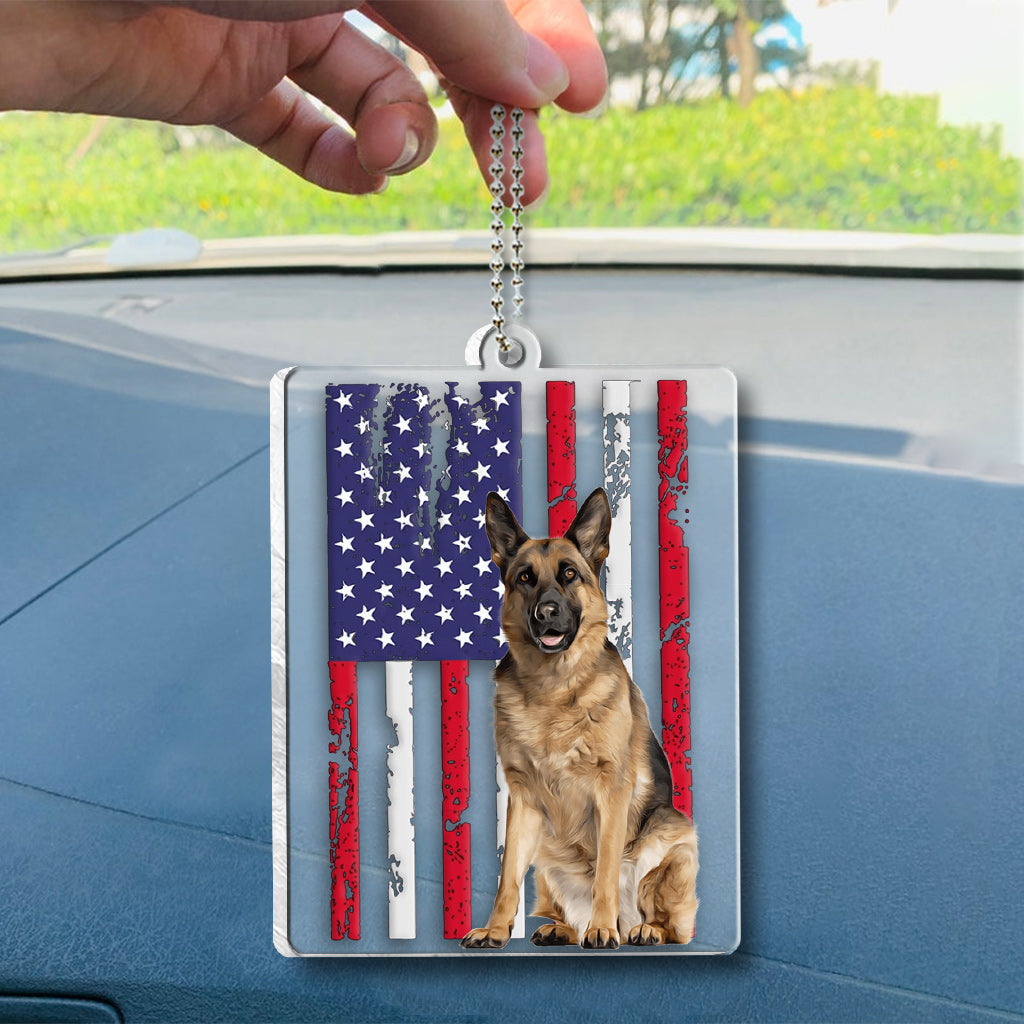 Puppy Flag - Personalized Dog Transparent Car Ornament