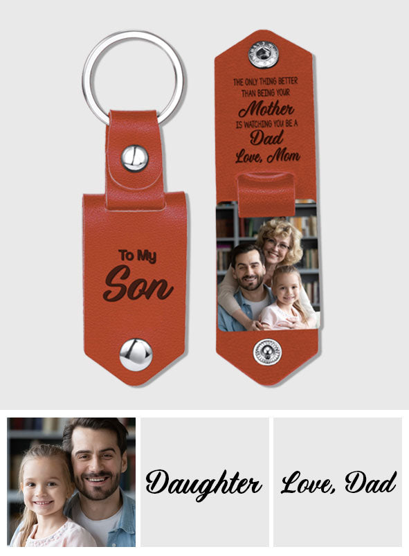 To My Son - Personalized Son Photo Album Keychain