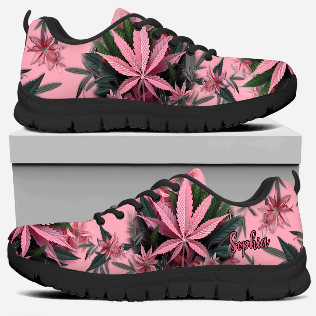 Pink Stoner Chick - Personalized Weed Sneakers