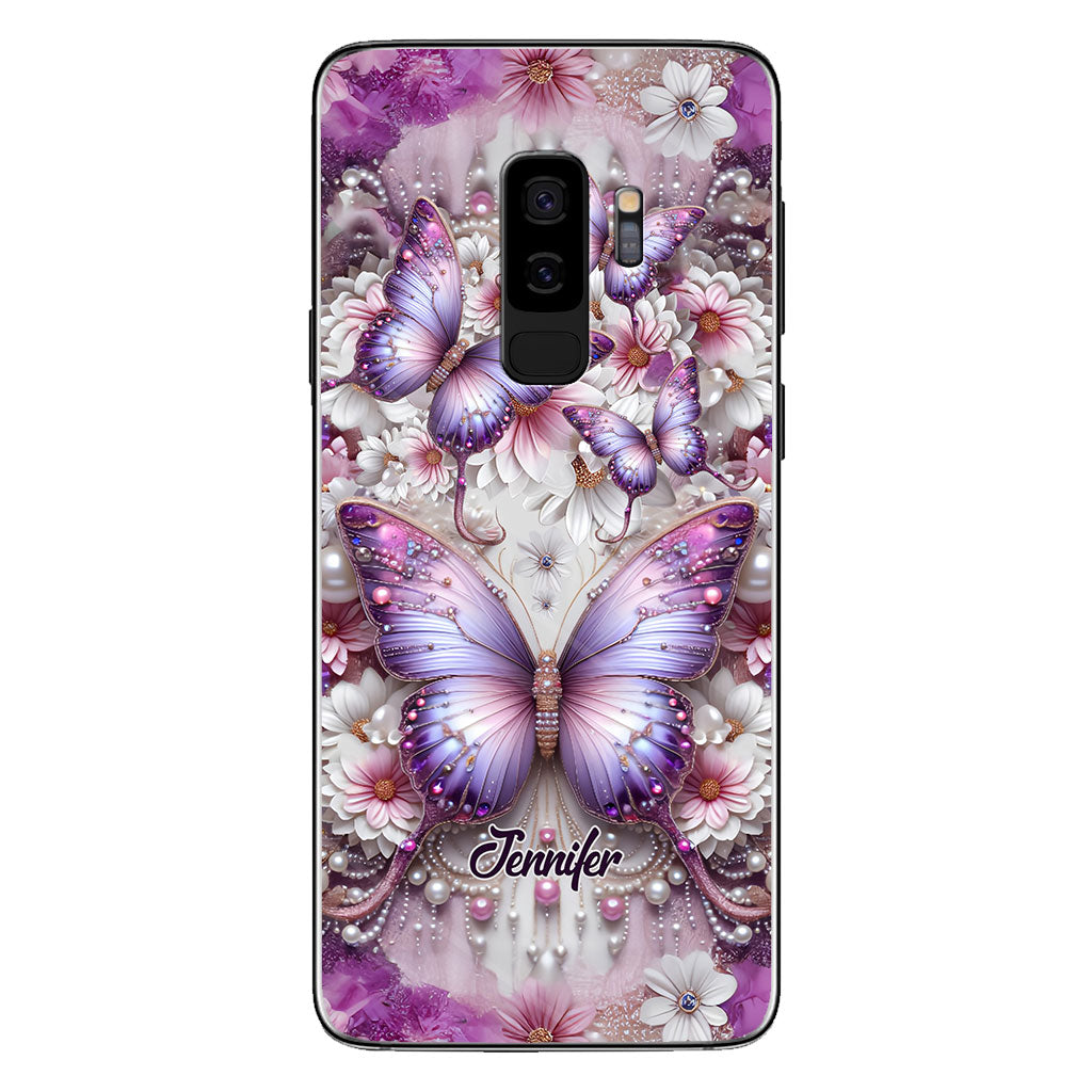 Floral Butterflies - Personalized Butterfly Phone Case