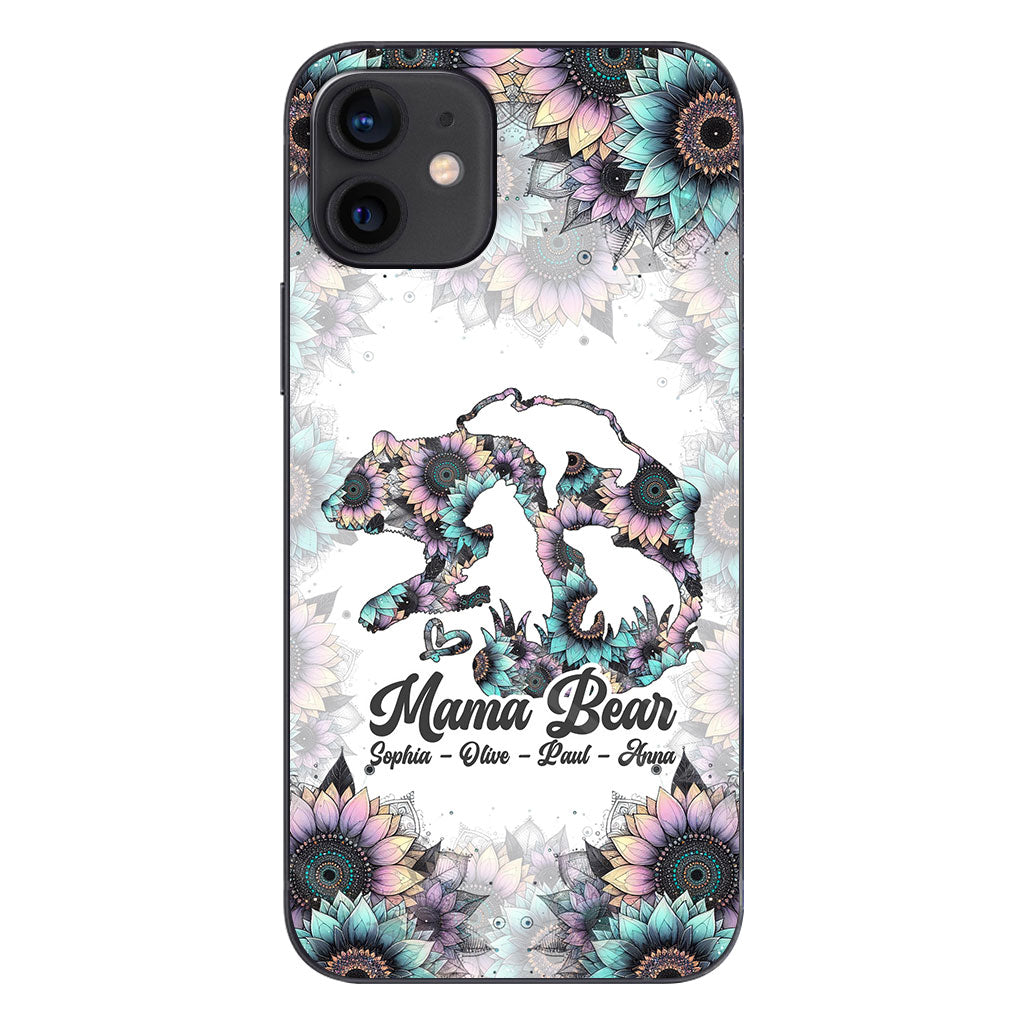 Mama Bear - Personalized Mother Clear Phone Case