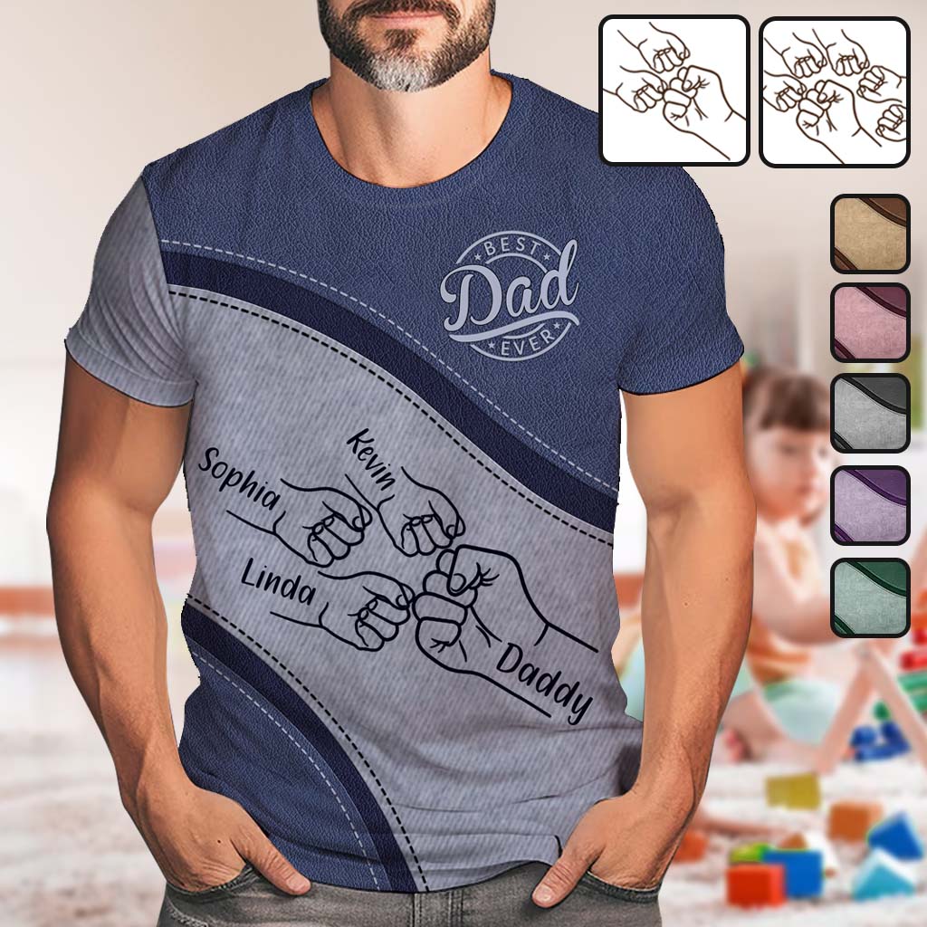 Best Dad Ever - Personalized Father All Over Shirt