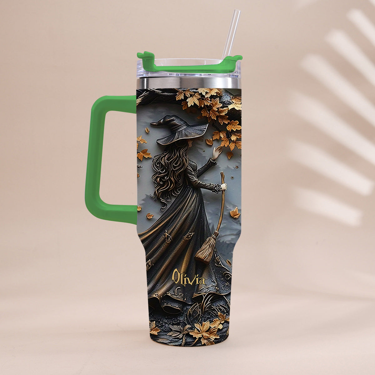 Beautiful Witch - Personalized Witch Tumbler With Handle