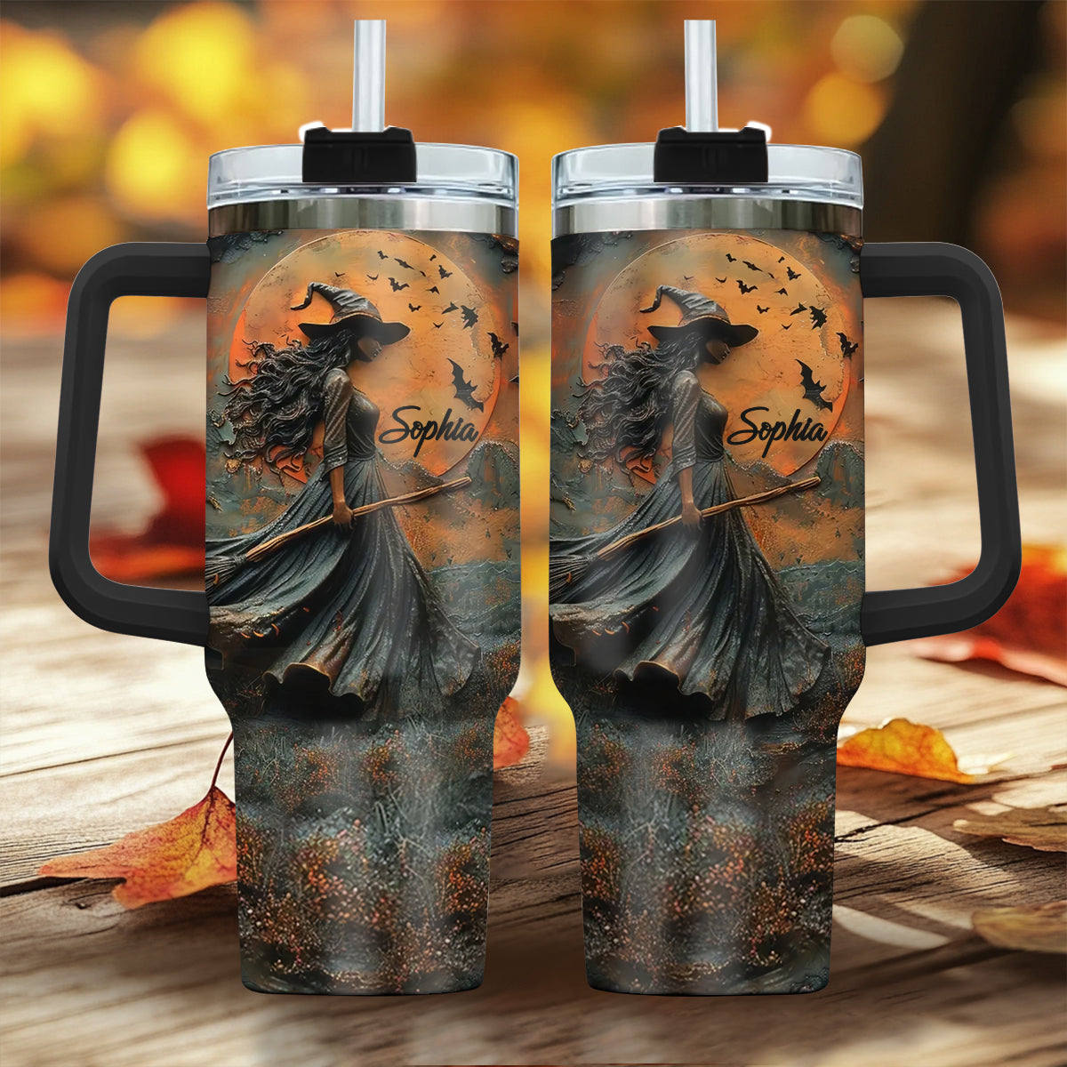 Beautiful Witch - Personalized Witch Tumbler With Handle