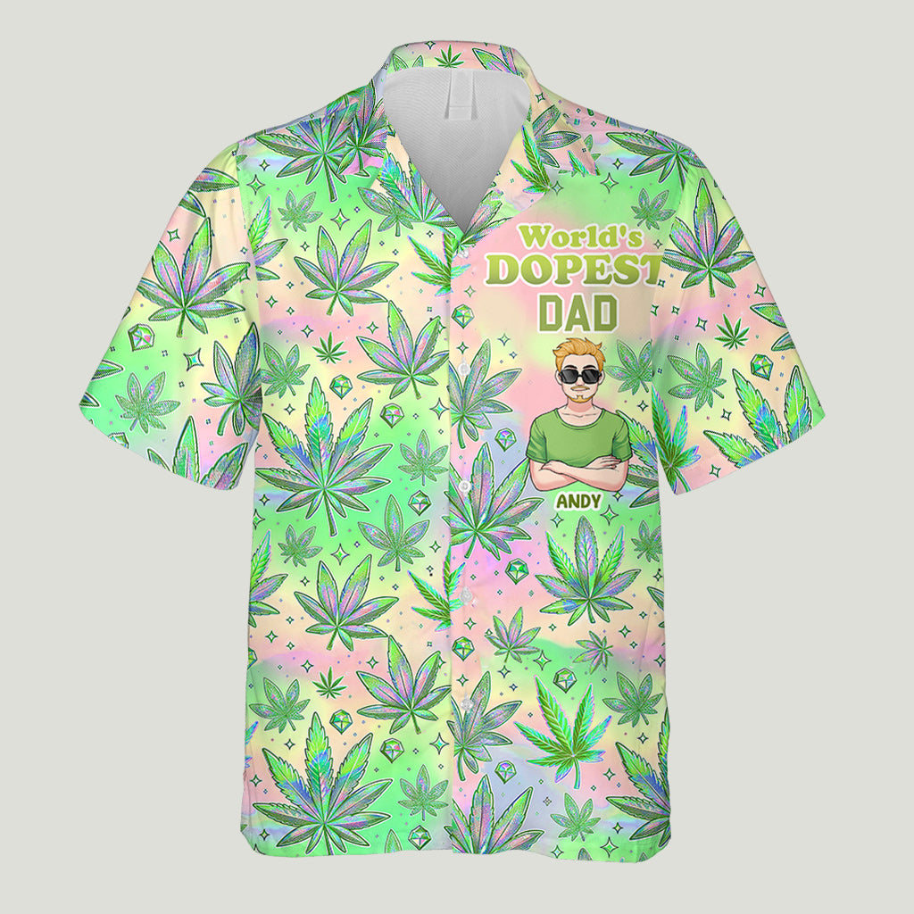 Daddy's Little Buds - Personalized Weed Hawaiian Shirt