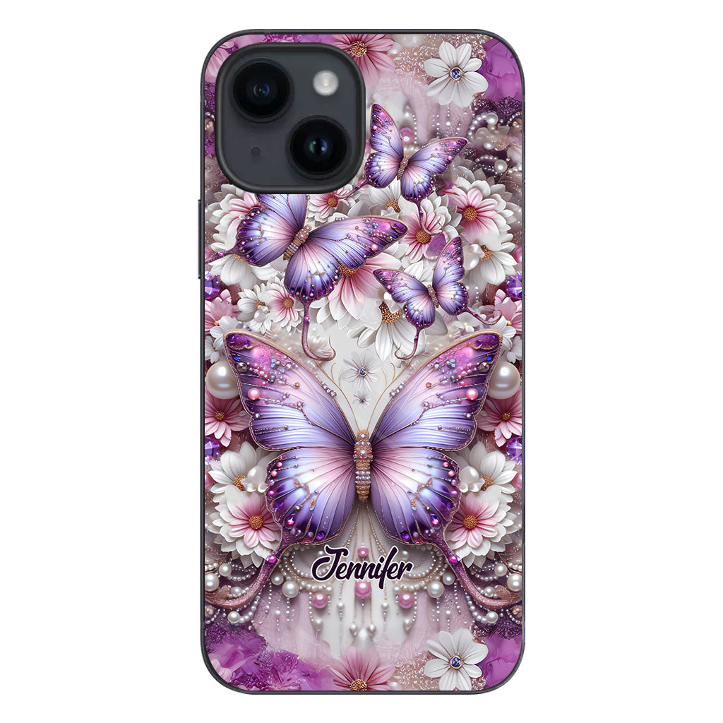 Floral Butterflies - Personalized Butterfly Phone Case