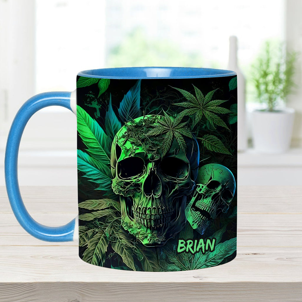 Cannabis Skull - Personalized Weed Accent Mug