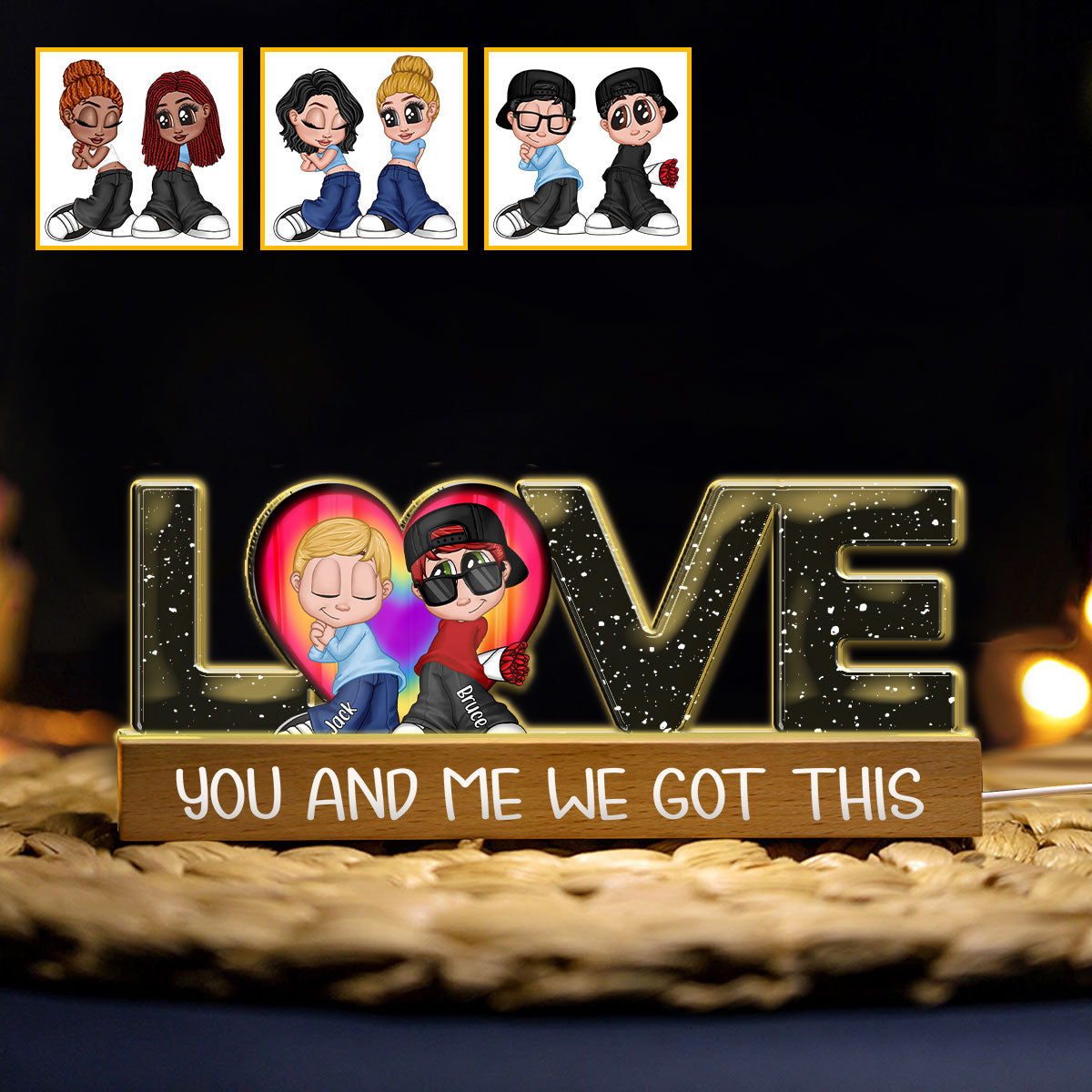 Discover We Got This - Personalized LGBT Support Custom LED Night Light