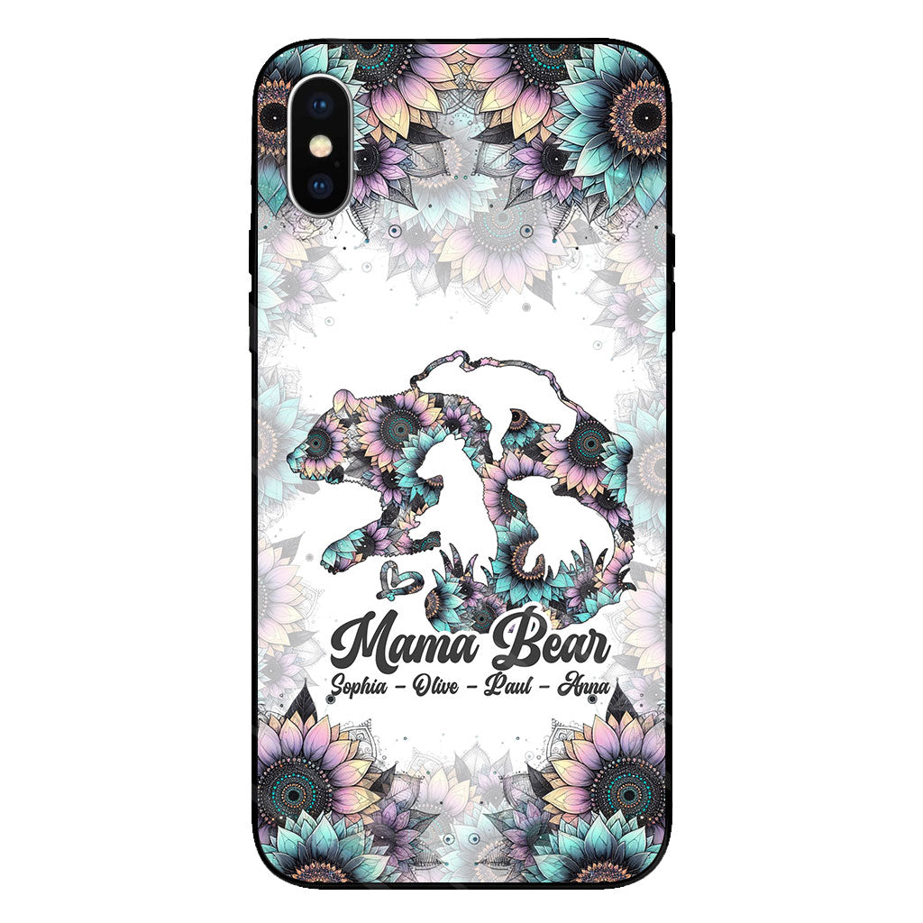 Mama Bear - Personalized Mother Clear Phone Case