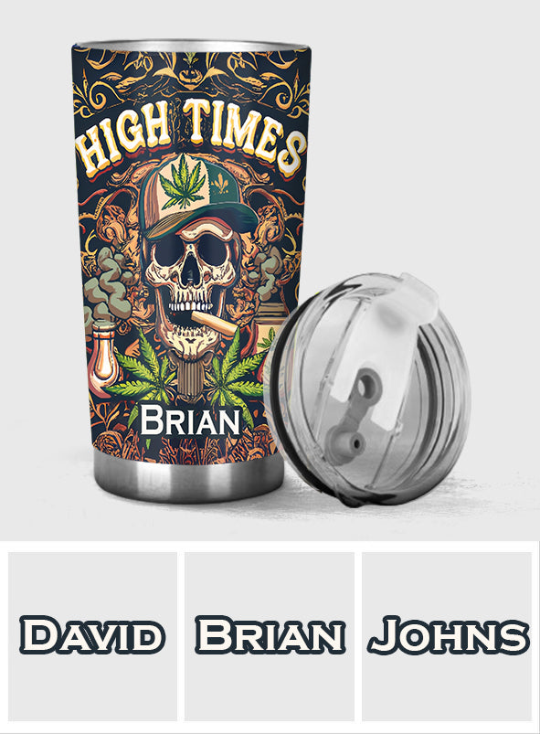 High Times Skull 420 - Personalized Weed Tumbler