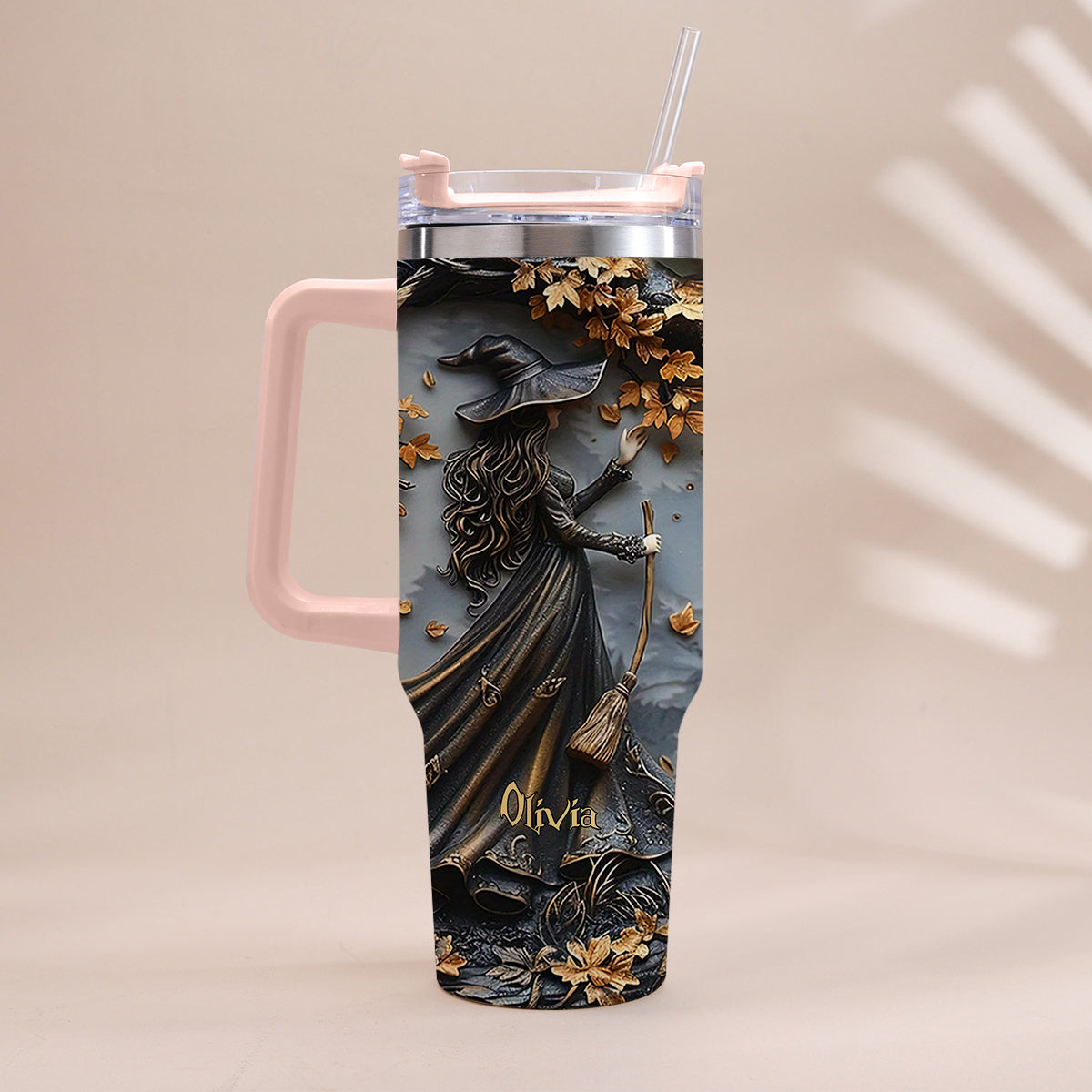 Beautiful Witch - Personalized Witch Tumbler With Handle