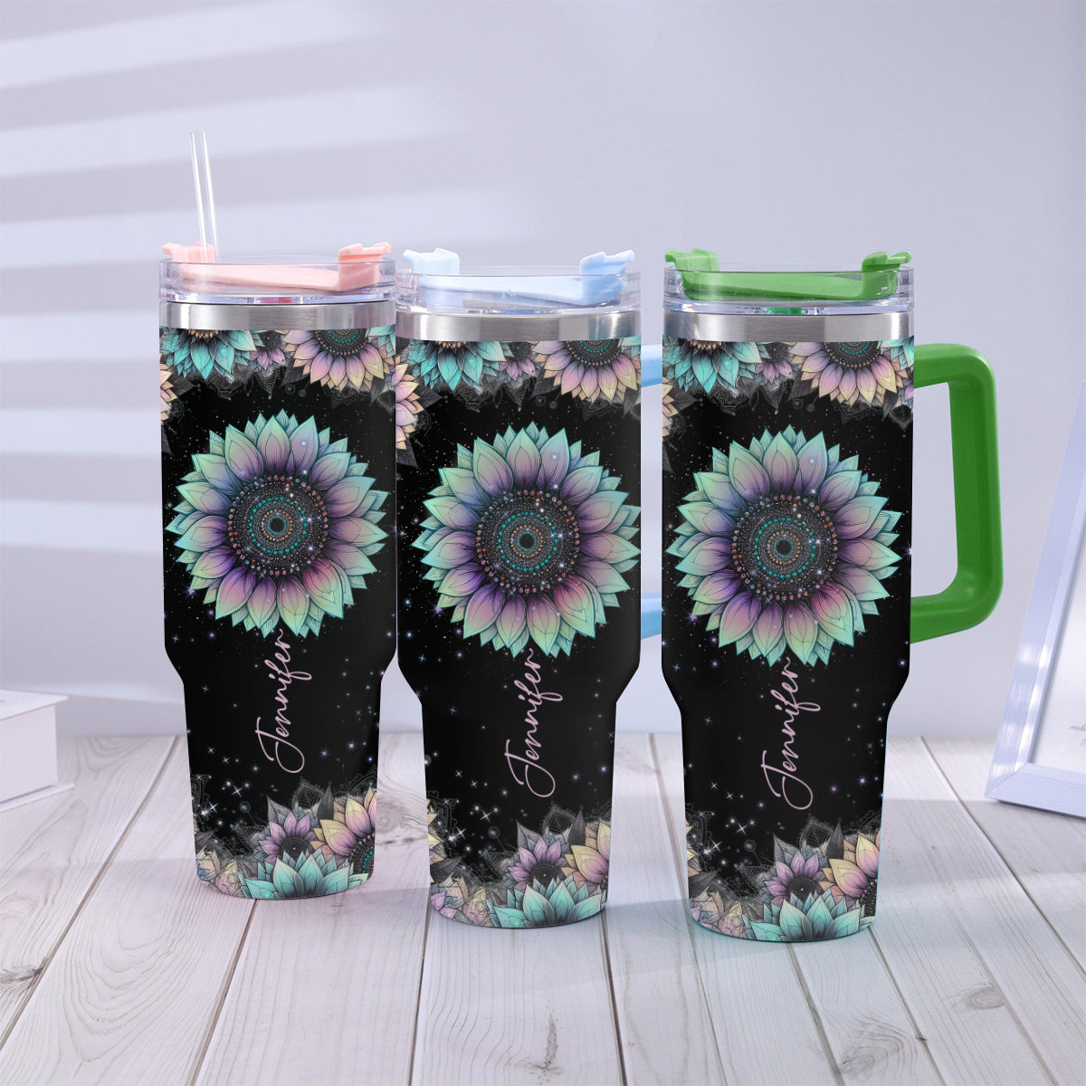 You Are My Sunshine - Personalized Skull Tumbler With Handle