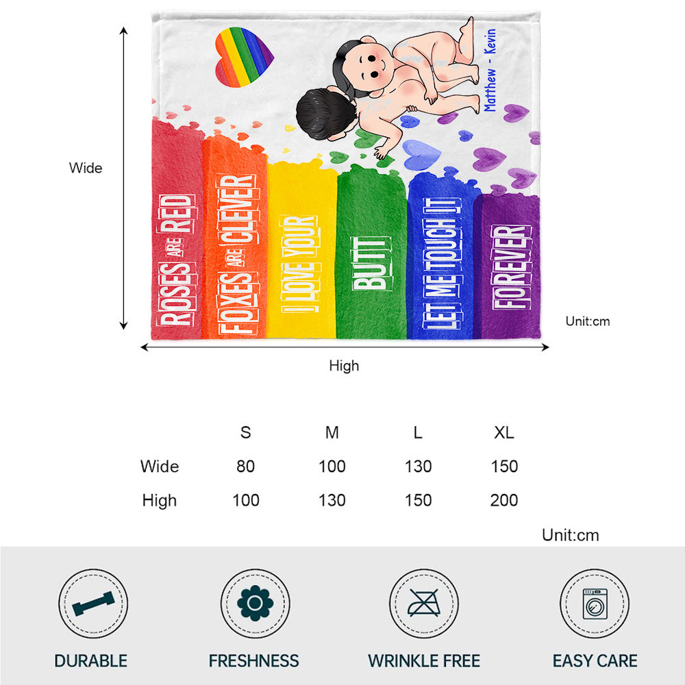 I Like Your Butt - Personalized LGBT Support Blanket