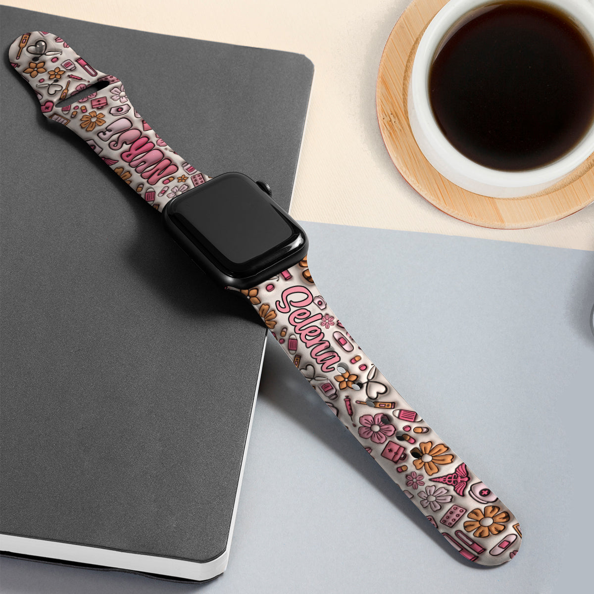 Puffy Nurse - Personalized Nurse Apple Watch Band