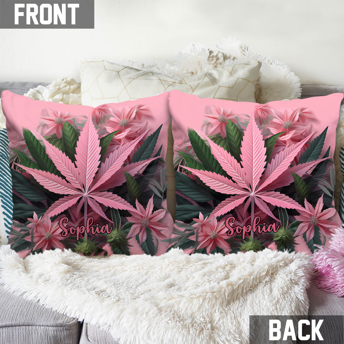 Free Your Mind - Personalized Weed Throw Pillow