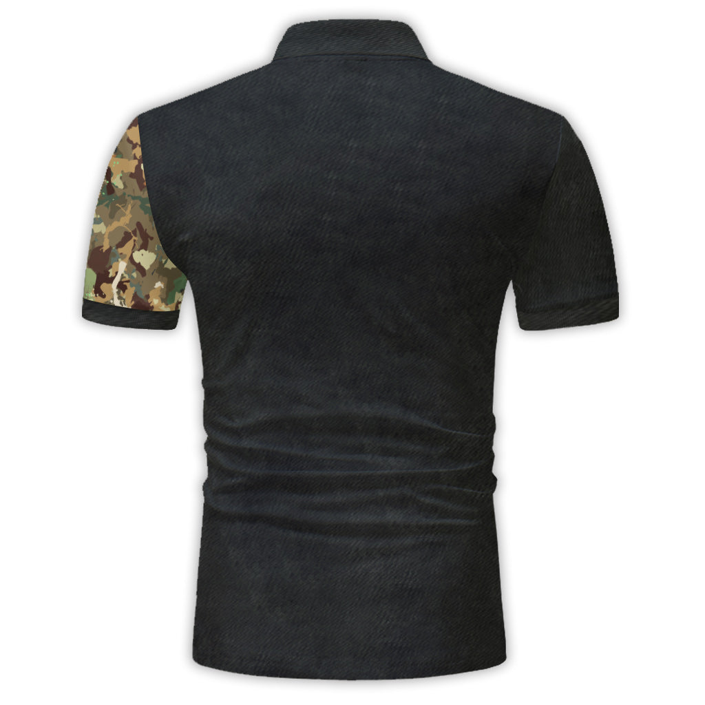 Best Dad Ever - Camo Pattern Personalized Father's Day Polo Shirt