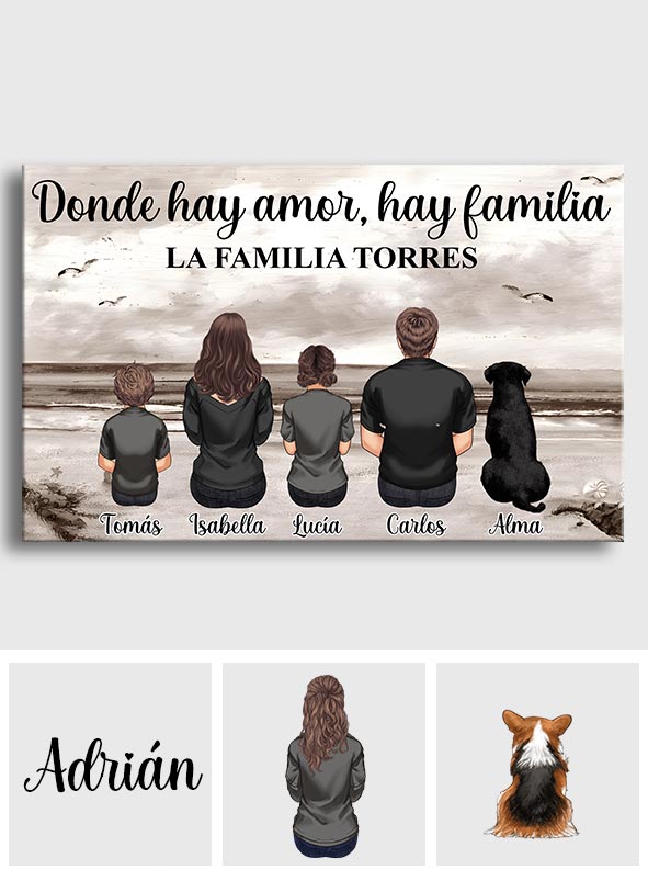 La Familia Para Siempre - Personalized Family Canvas And Poster