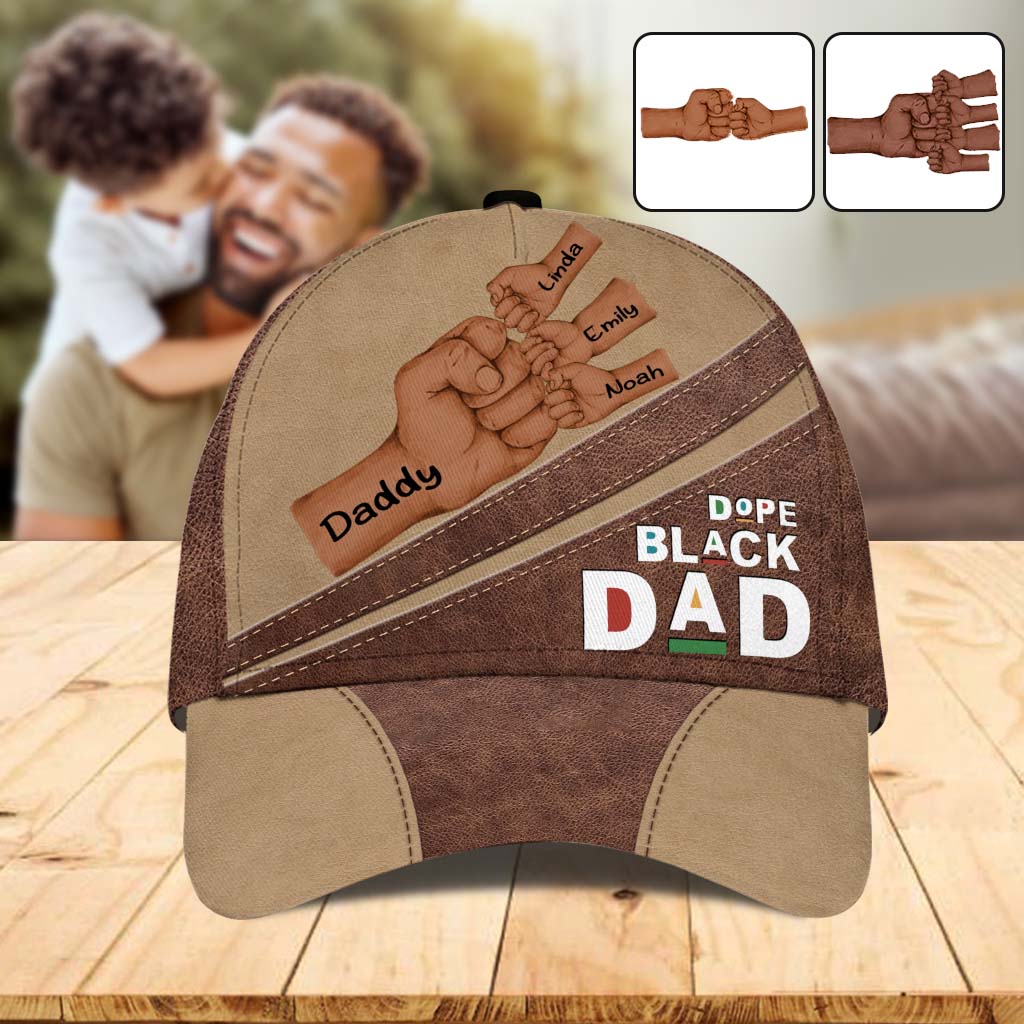 Discover Dopest Dad - Personalized African American 3D Classic Cap