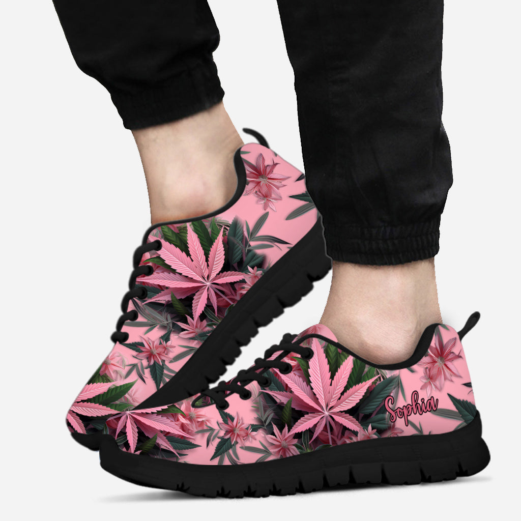 Pink Stoner Chick - Personalized Weed Sneakers