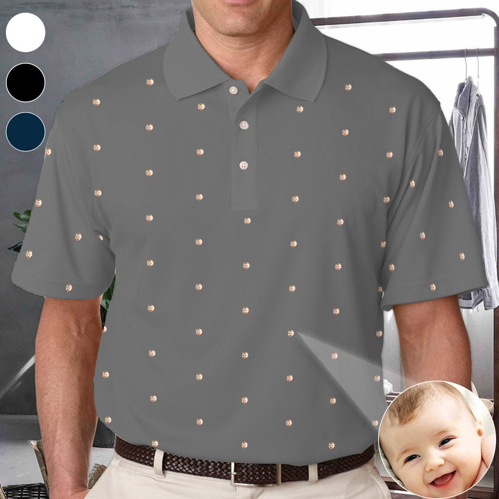 Custom Polo Shirt With Face - Personalized Father Polo Shirt