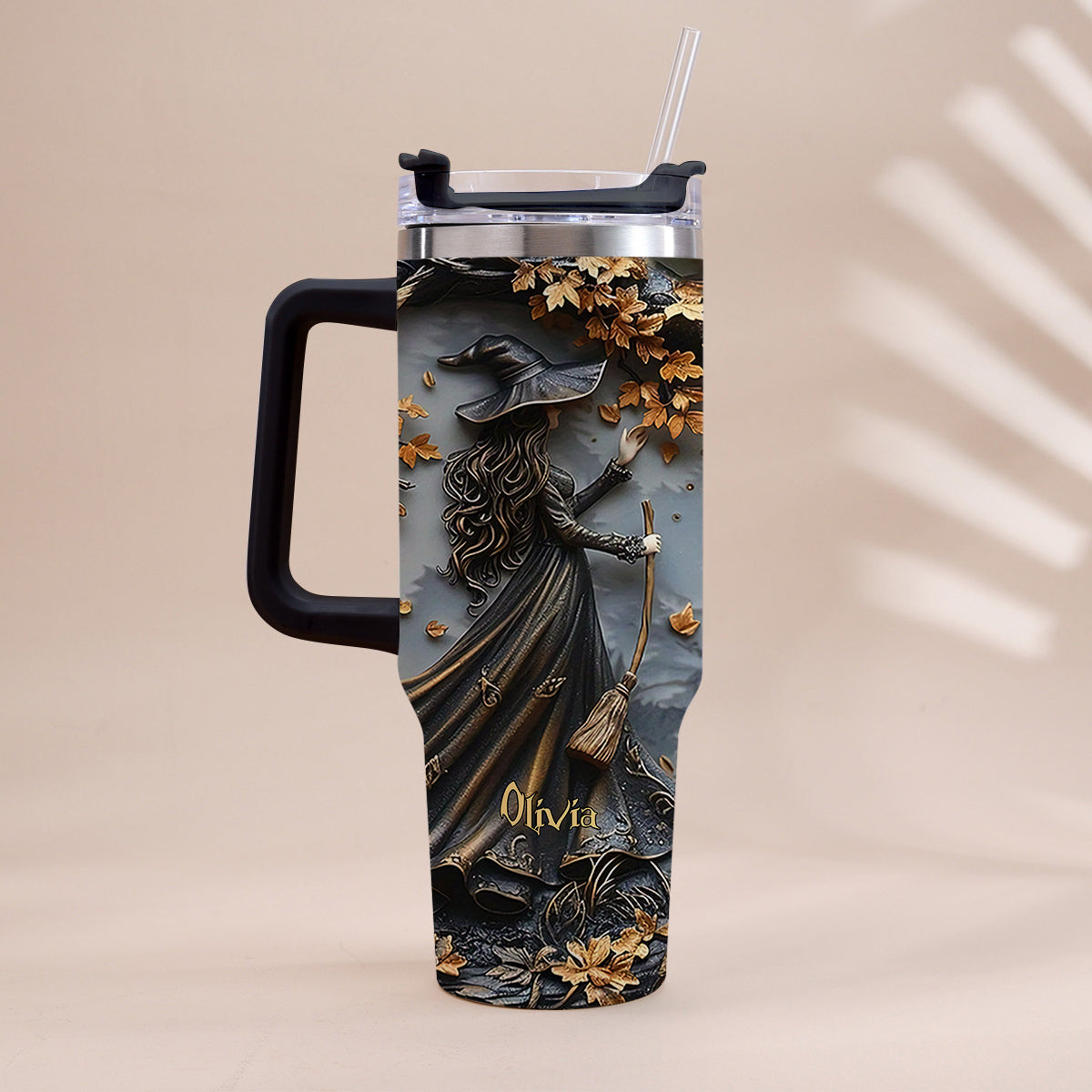 Beautiful Witch - Personalized Witch Tumbler With Handle