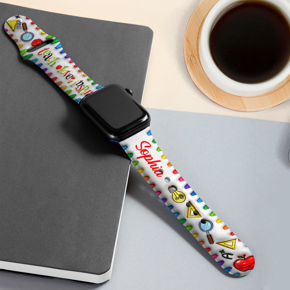 Teach Love Inspire - Personalized Teacher Apple Watch Band