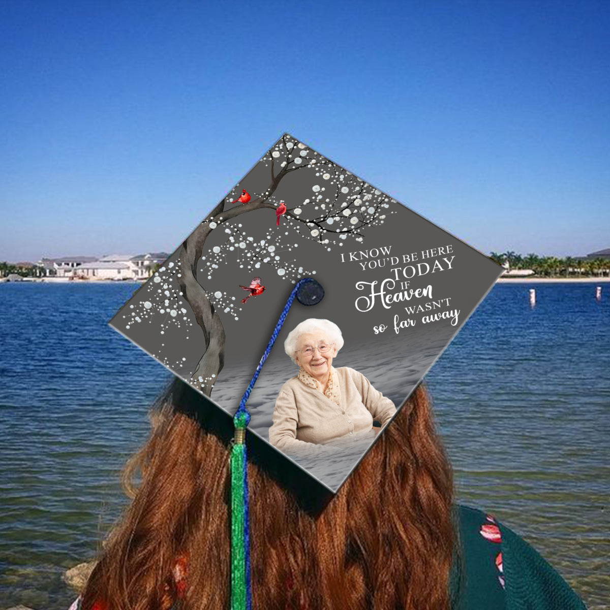 I Know You'd Be With Me - Personalized Graduation Cap Topper