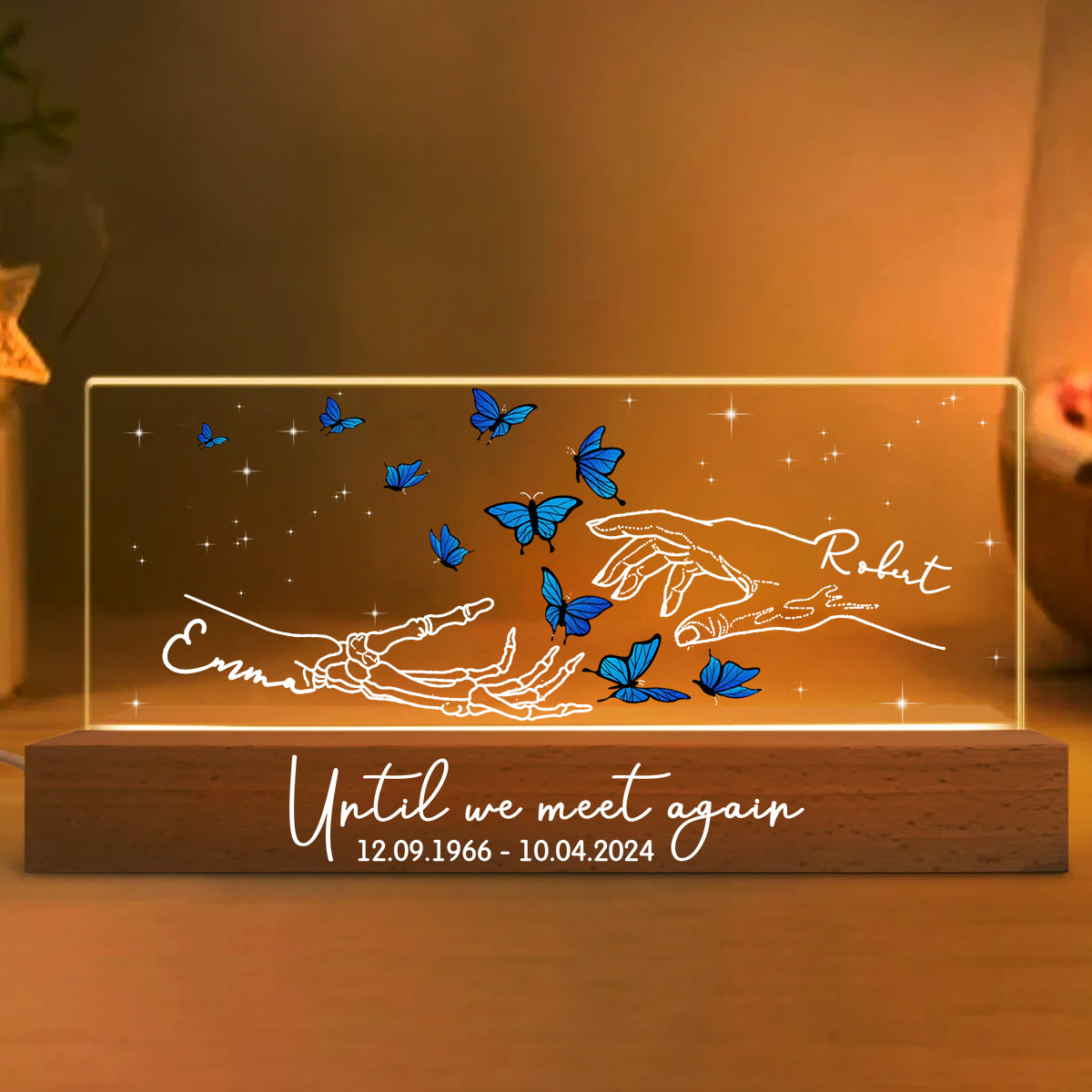 Discover Until We Meet Again - Personalized Memorial Custom LED Night Light