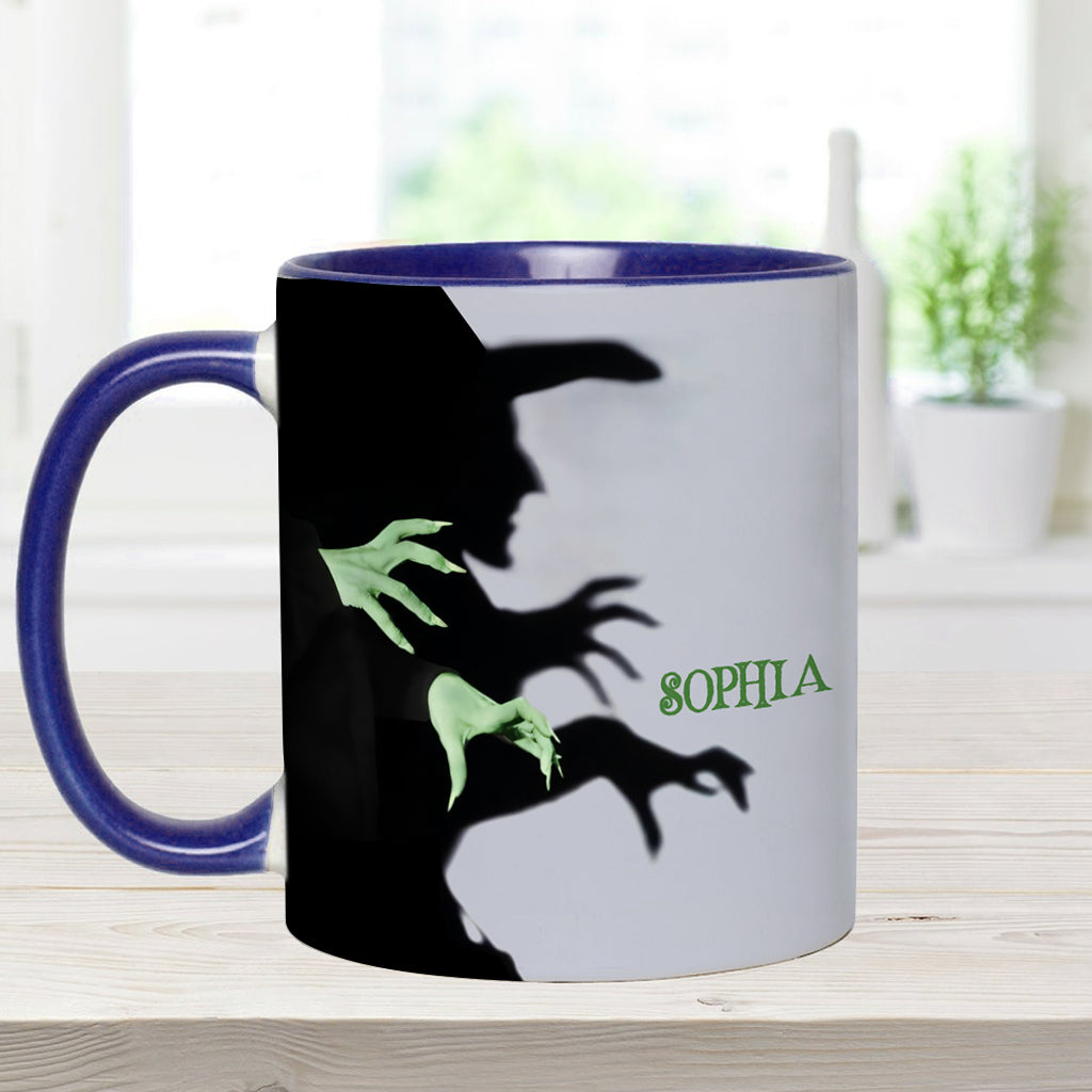 Halloween Witch Shadow - Personalized Witch Accent Mug