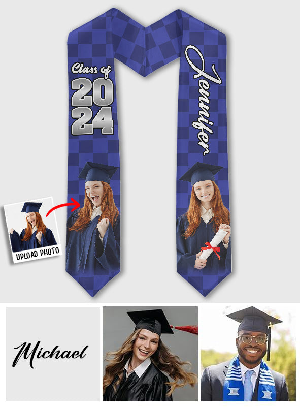 Photo Custom Graduation Stole Sash - Personalized Graduation Graduation Stole