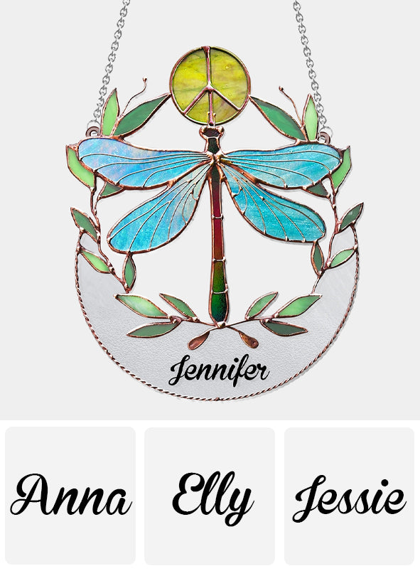 Hippy Soul - Personalized Hippie Window Hanging Suncatcher Ornament