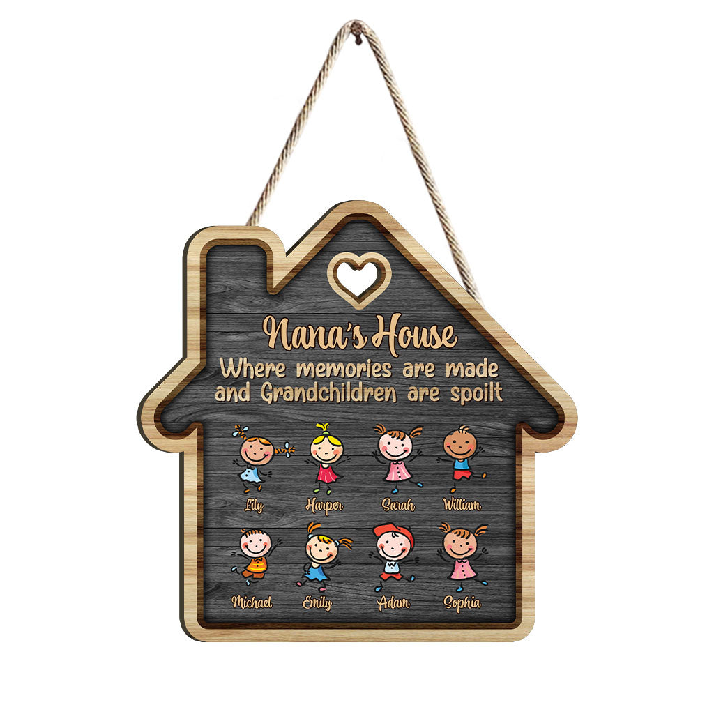 Grandma's House - Personalized Mother's Day Grandma Wood Sign