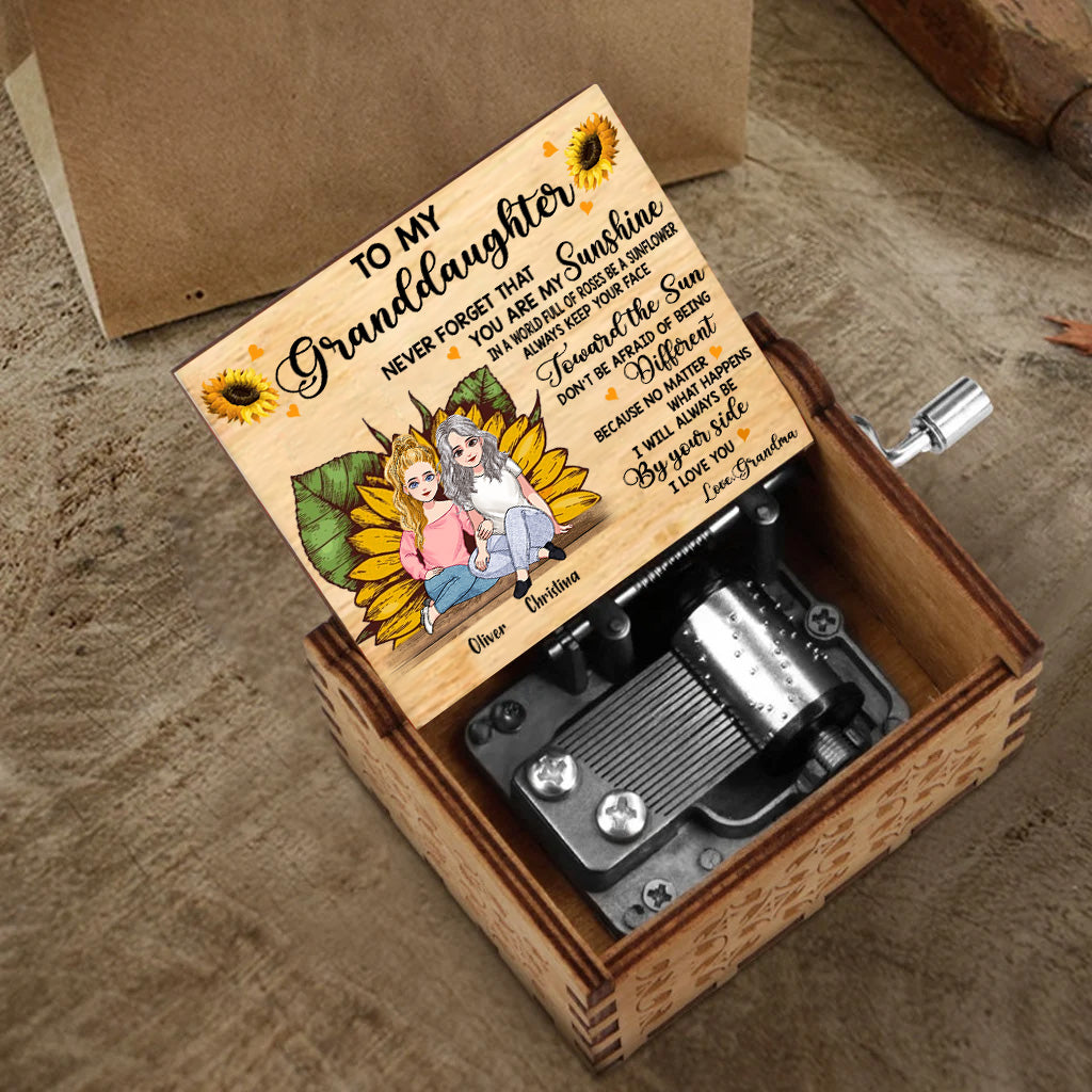 Never Forget That You Are My Sunshine - Personalized Daughter Hand Crank Music Box