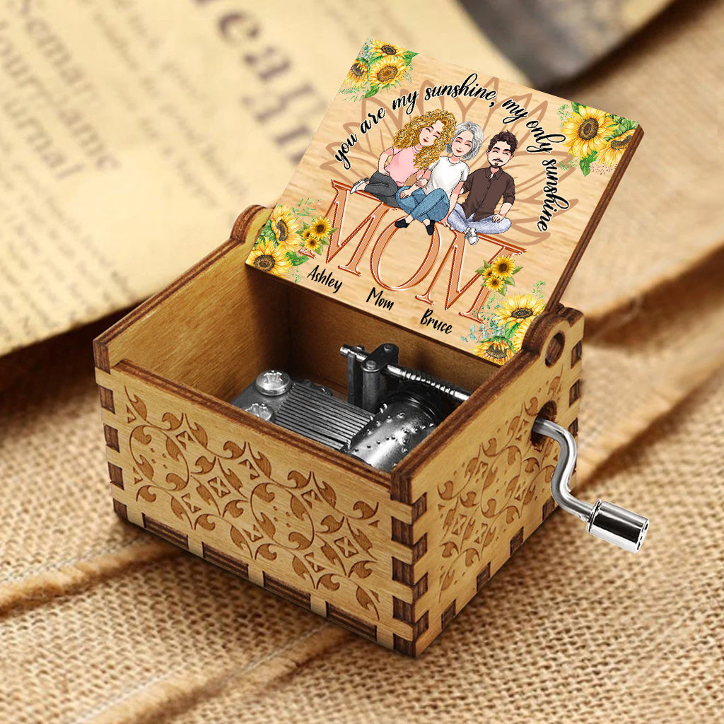 You Are My Sunshine - Personalized Mother Hand Crank Music Box