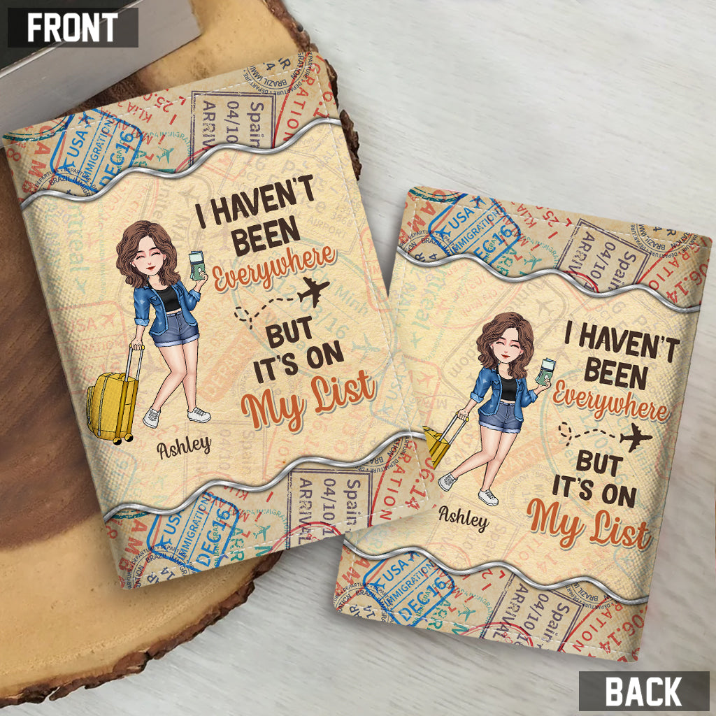 Discover It's On My List - Travelling gift for her, mom, daughter, granddaugher, wife, girlfriend, friend - Personalized Passport Holder