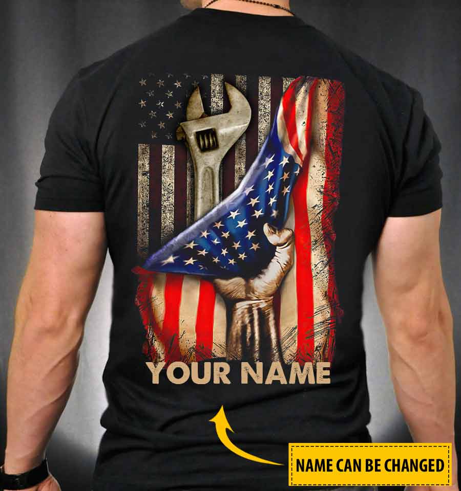 Mechanic Patriot Personalized T-shirt
