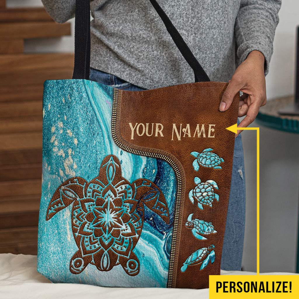 Discover Salty Lil Beach - Turtle Personalized Tote Bag