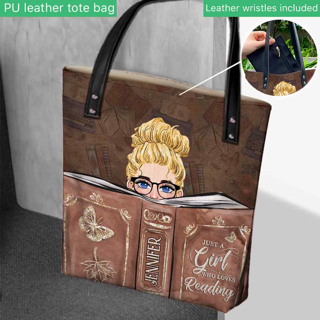 Just A Girl Who Loves Reading - Personalized Book Tote Bag