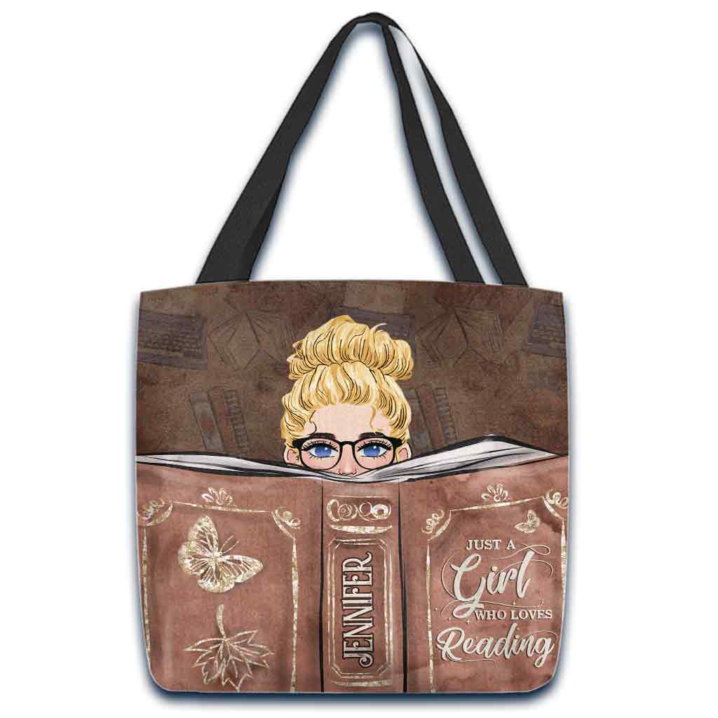 Just A Girl Who Loves Reading - Personalized Book Tote Bag