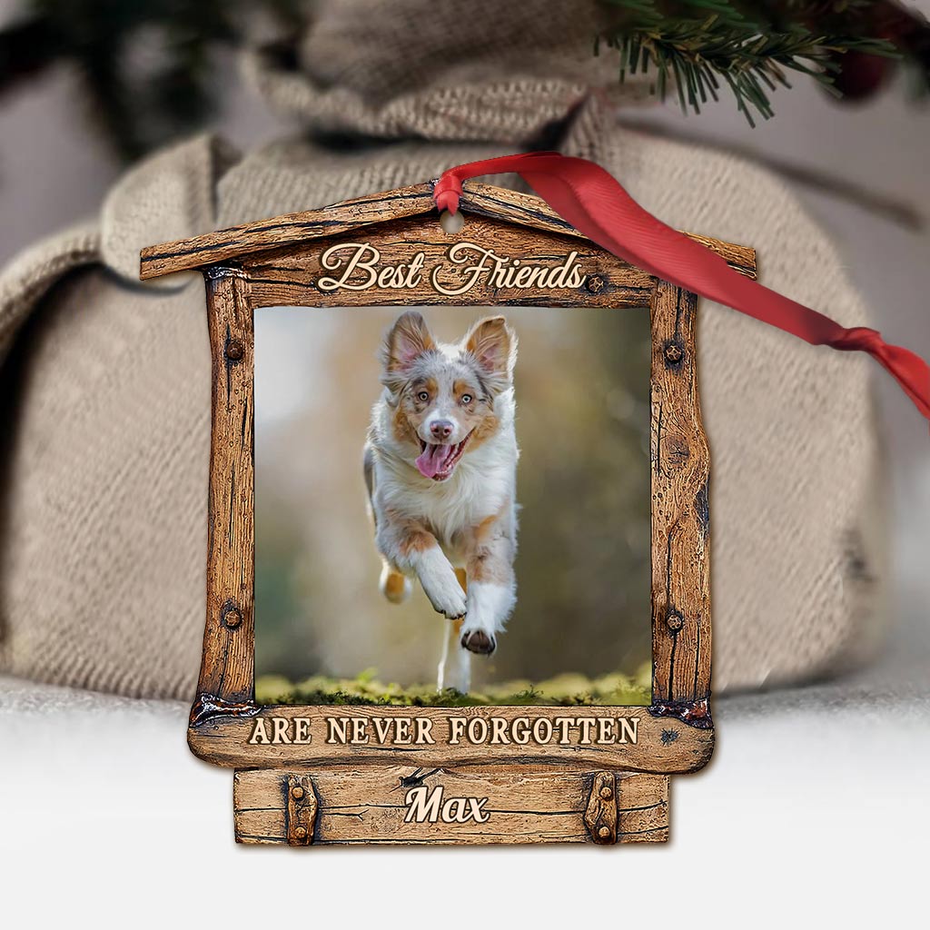 Best Friends Are Never Forgotten - Personalized Christmas Dog Ornament (Printed On Both Sides)