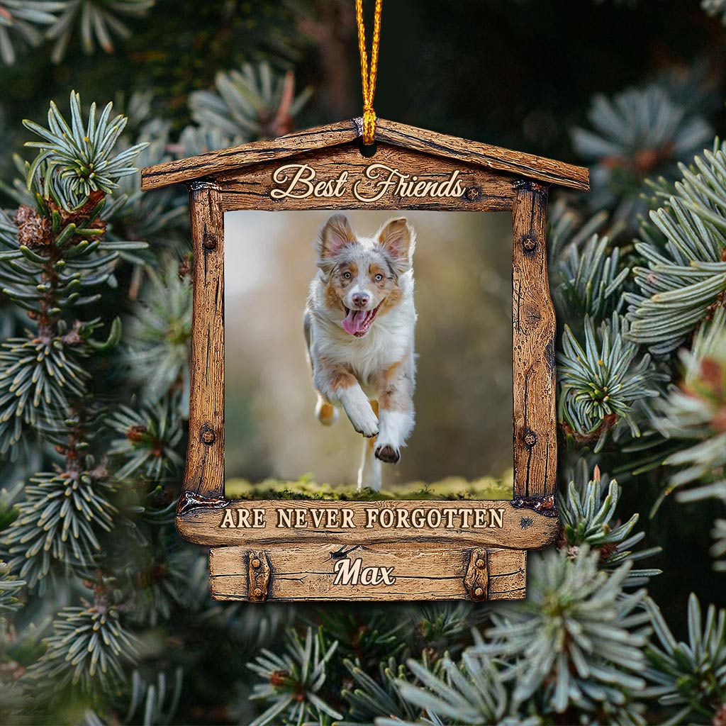 Best Friends Are Never Forgotten - Personalized Christmas Dog Ornament (Printed On Both Sides)