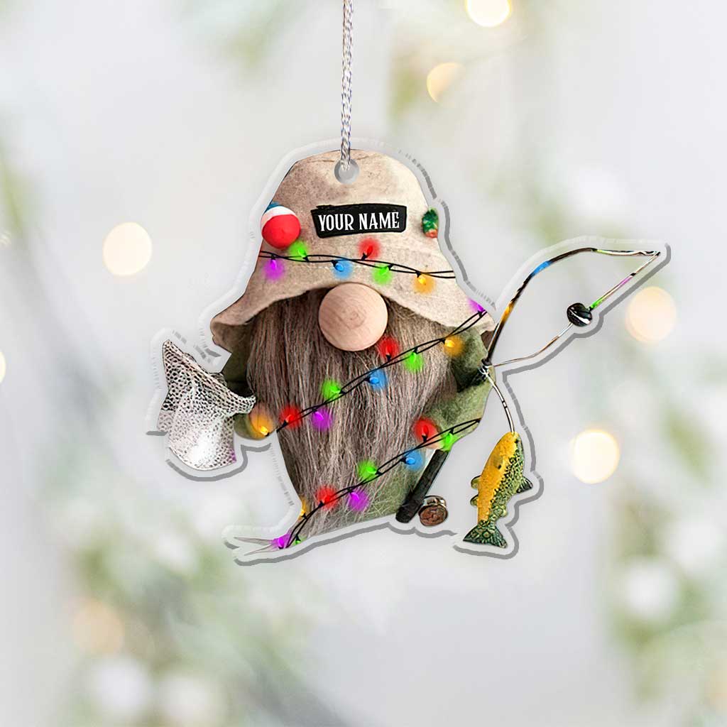 Gone Fishing - Personalized Christmas Transparent Ornament