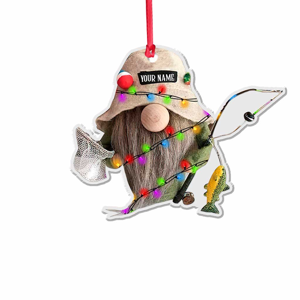 Gone Fishing - Personalized Christmas Transparent Ornament