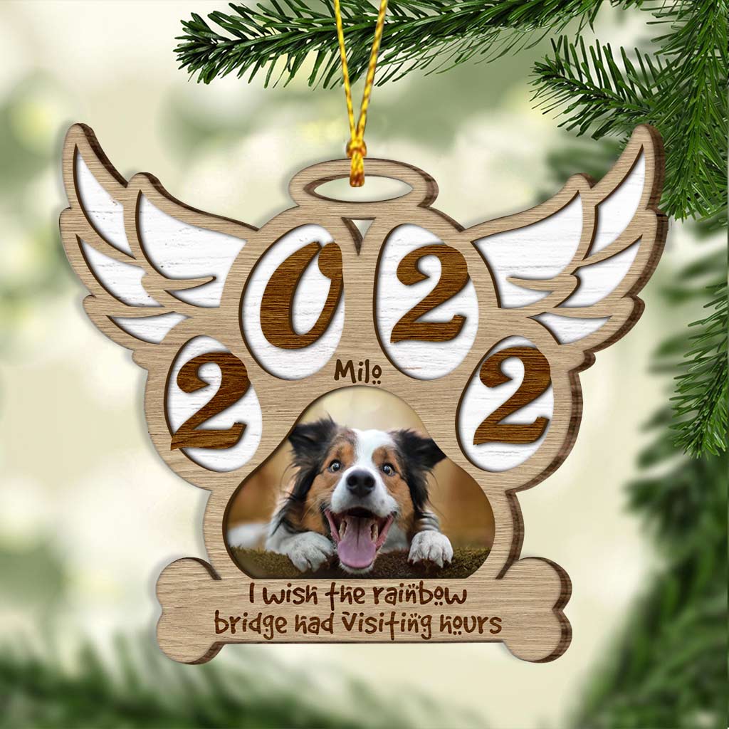 You Left Paw Prints On My Heart - Personalized Christmas Dog Layered Wood Ornament