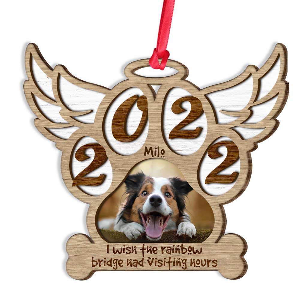 You Left Paw Prints On My Heart - Personalized Christmas Dog Layered Wood Ornament