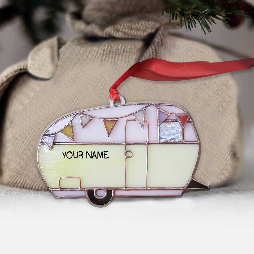 Love Camping - Personalized Christmas Ornament (Printed On Both Sides)