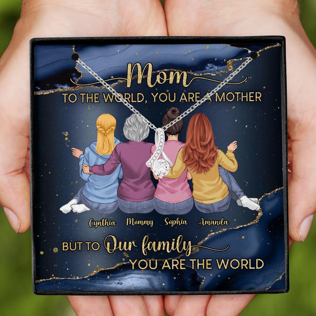 You Are The World - Personalized Mother's Day Mother Necklace